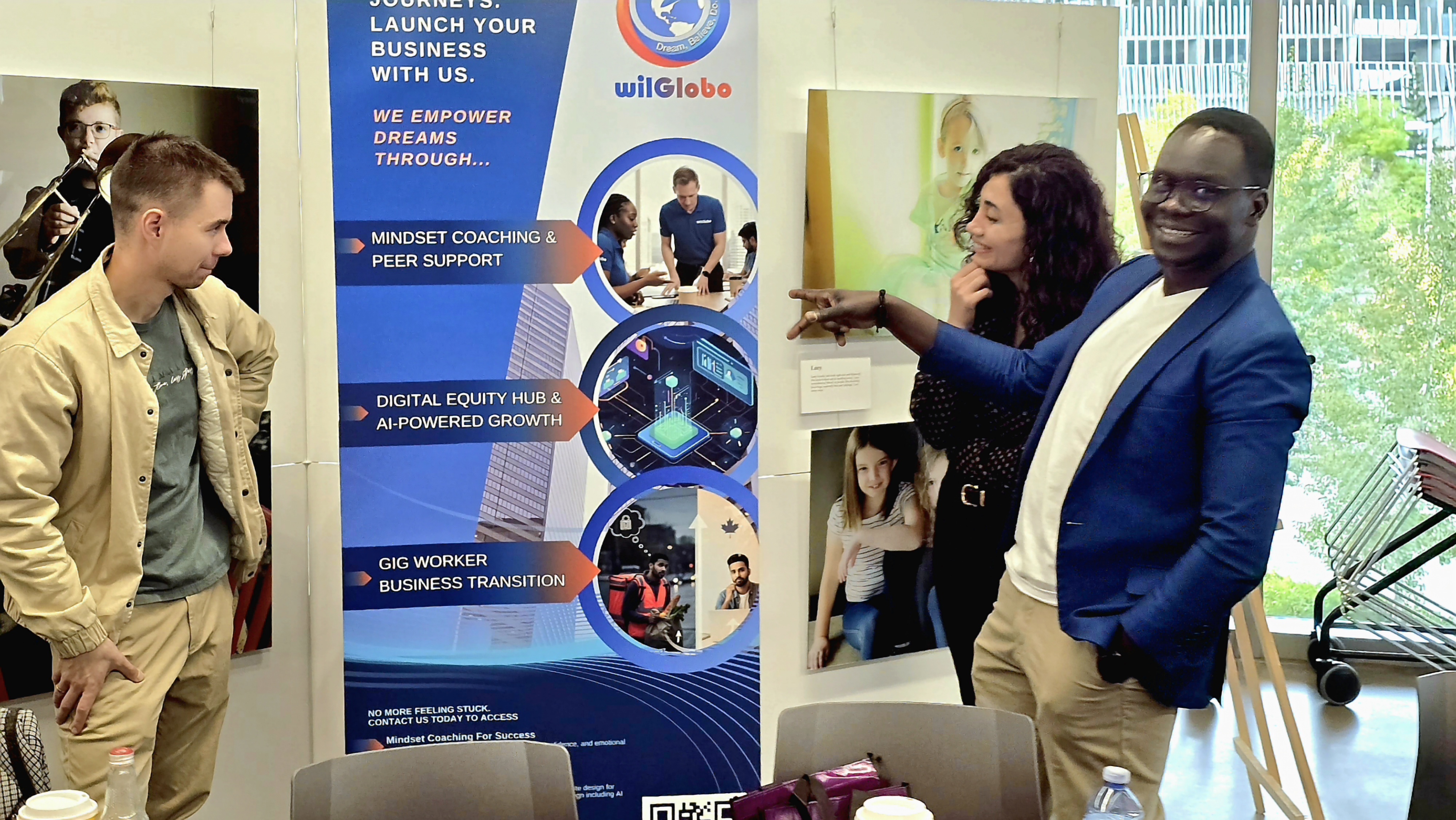 Wilglobo diverse team engaging with Calgary tech community members